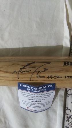 Matt Joyce autographed bat