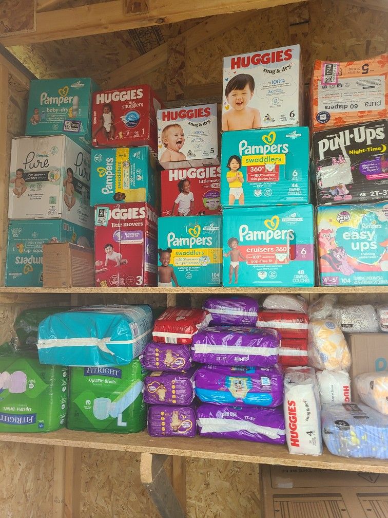 Diapers Of All Sizes And Counts