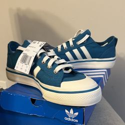 Brand New Teal And White Adidas Nizar RF 74
