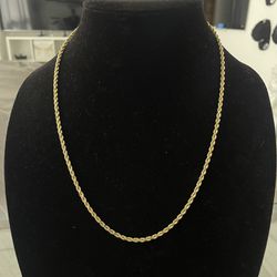 New Solid Gold 10k 3mm 22in Rope Chain
