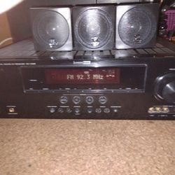 7.1 YAMAHA HDMI STEREO RECEIVER  + PYLE CUBE SPEAKERS