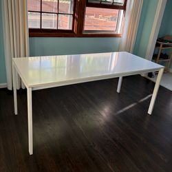 IKEA MELLTORP 69” White Dining Table – Seats 6