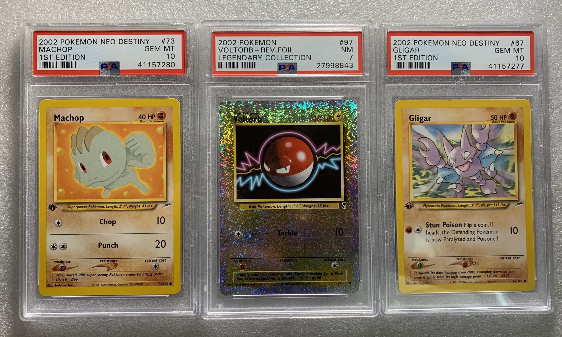 3 Vintage Psa Graded Pokemon Card Bundle!