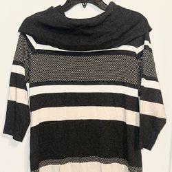 Gray And Cream Dress 