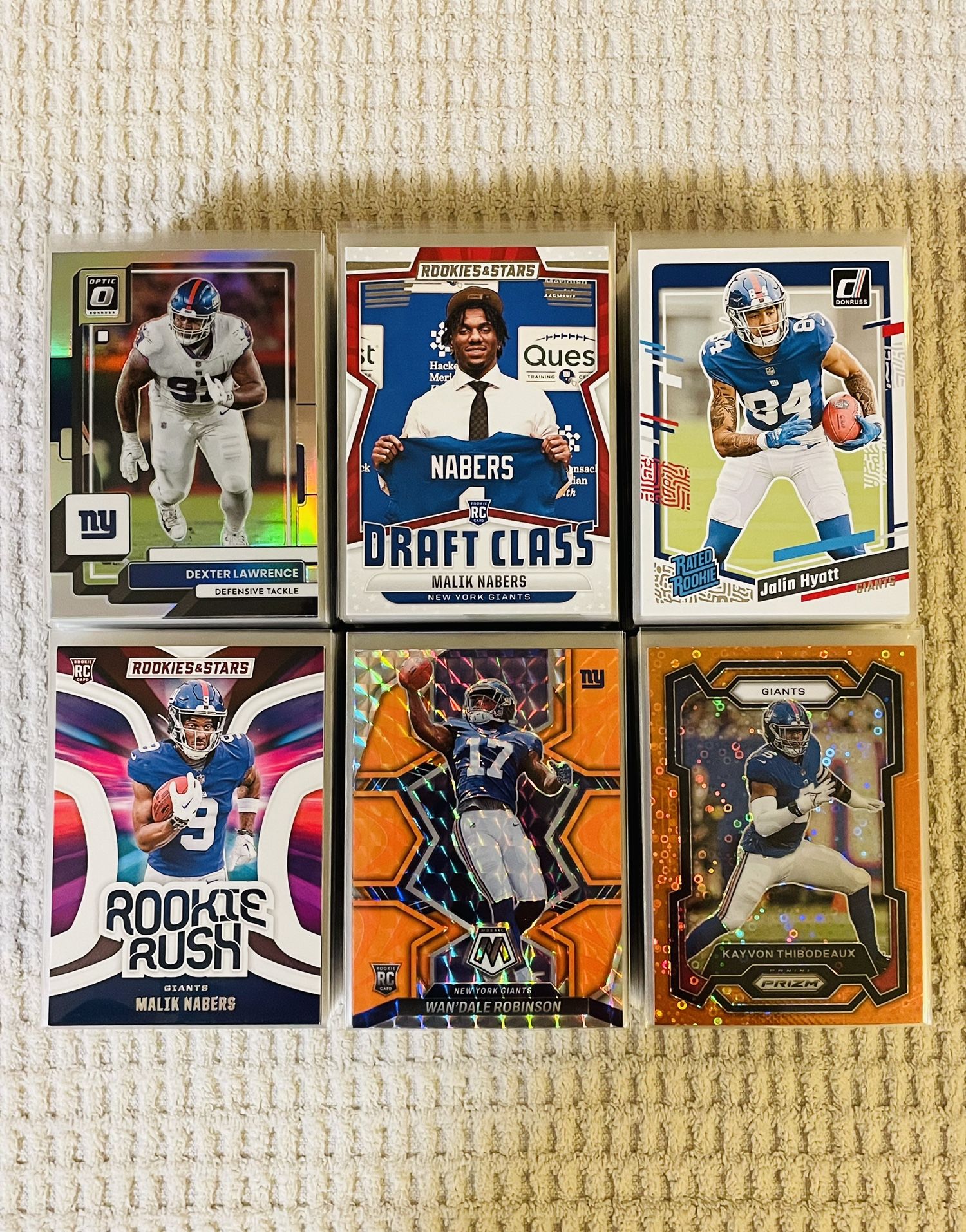 New York Giants 325 Card Football Lot!