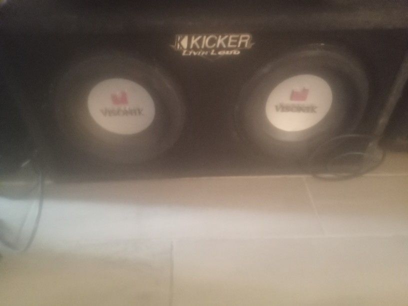 10 In. Speaker Box  (Kicker) With Digital Base Enhancer And Amp 1800 Watt 2 Channel