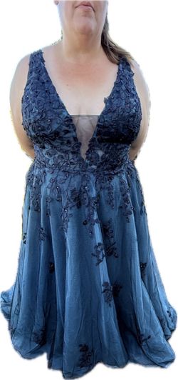NWT Gorgeous Teal Blue/Black A-Line Dress