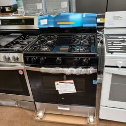 Ge gas range 30 inch wide stainless