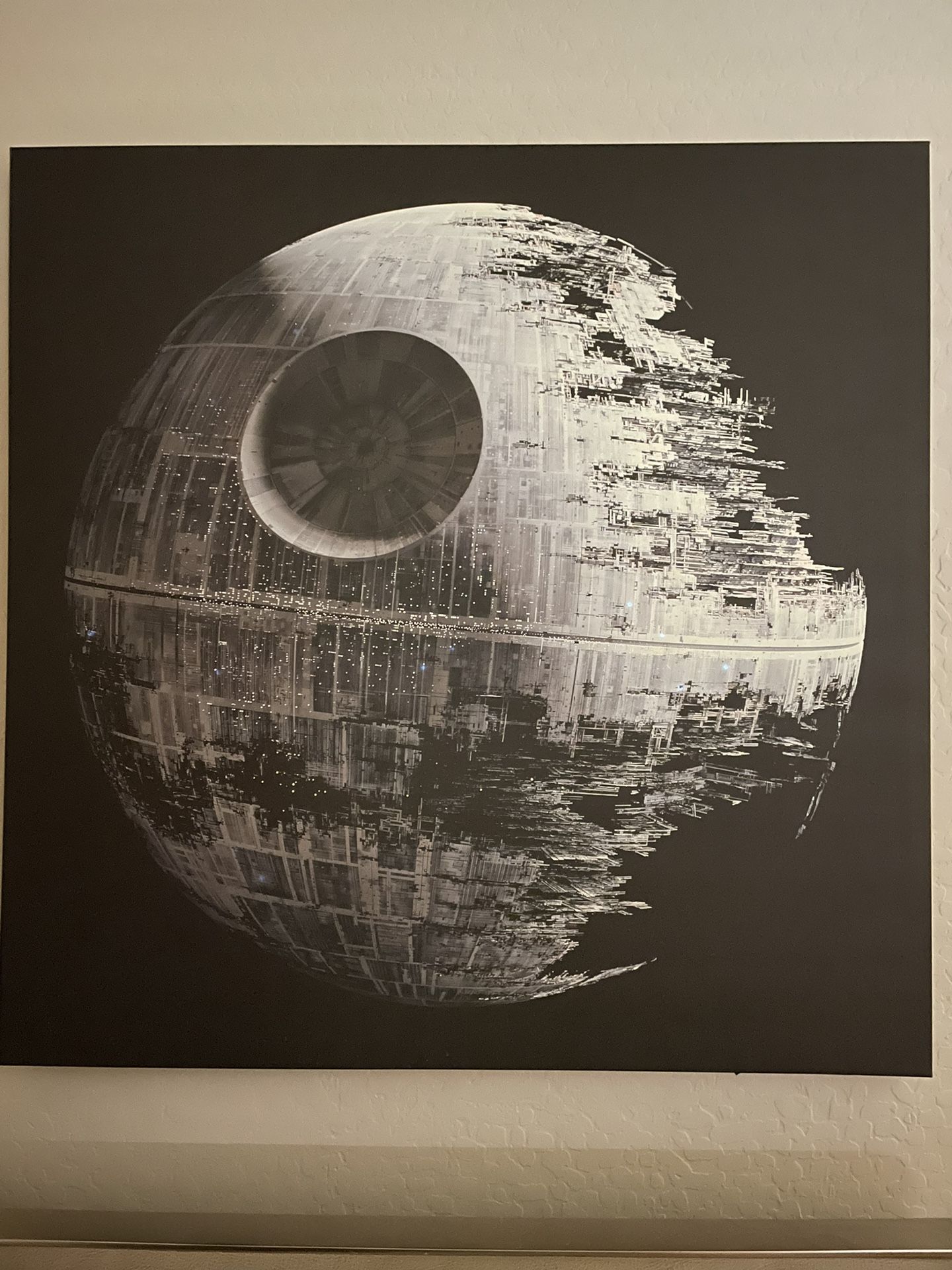 Pottery Barn Kids Star Wars Death Star Light Up Wall Art