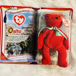 Osito Mexico The Bear McDonalds TY Teenie Beanie Baby 1999 Rare. new inbox