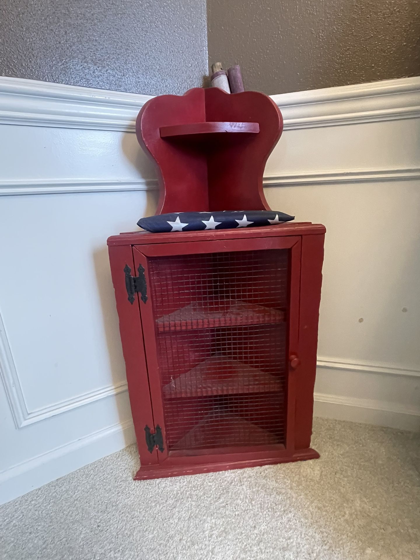 Antique Corner Shelf Unit