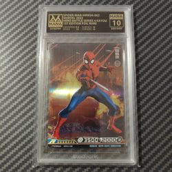 Spider Man foil 1st edition card Disney Marvel Hero GRADED GEM MINT 10 POP 1