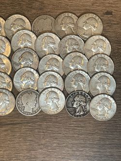 40x Silver Quarters - Mostly 1964
