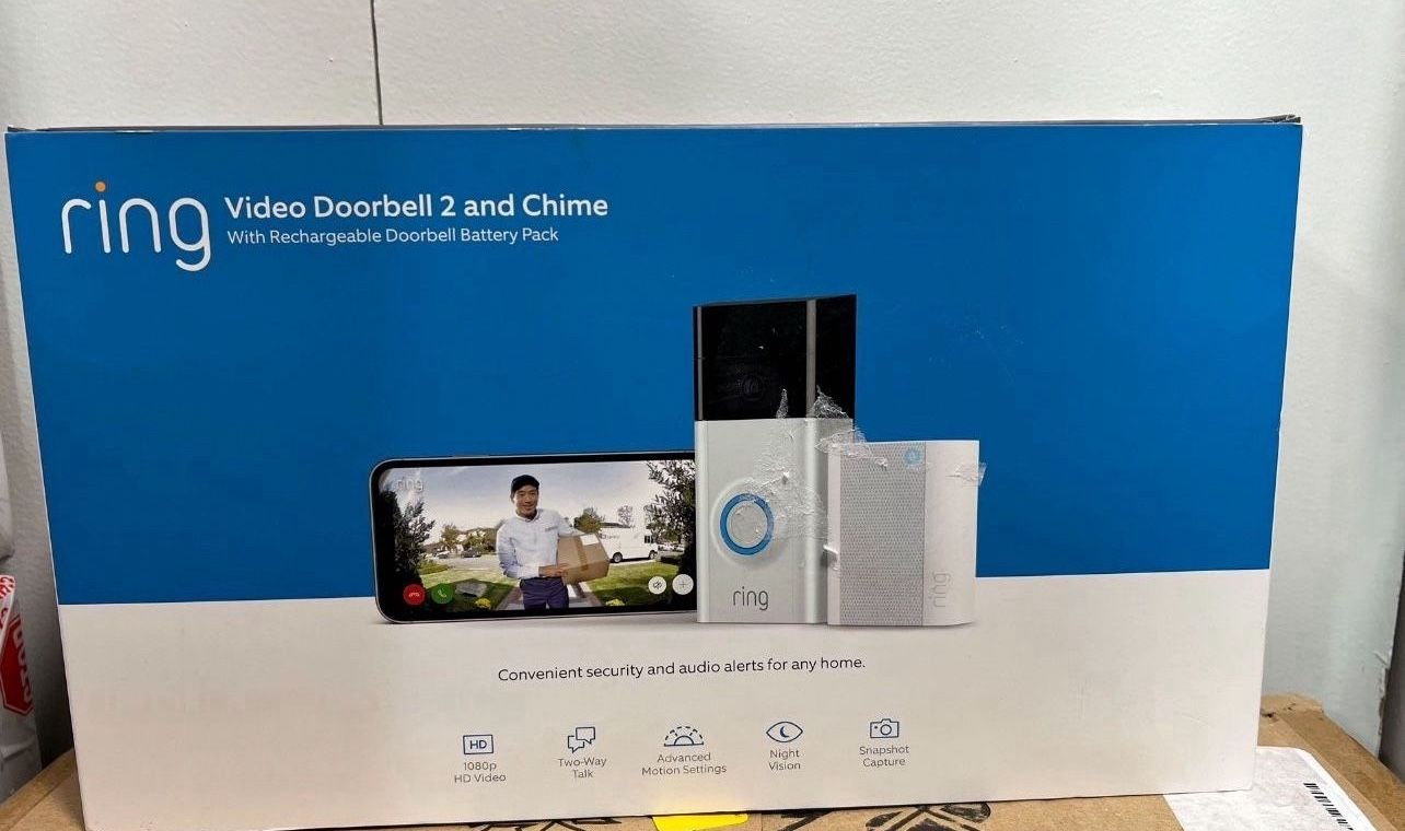 🔥BRAND NEW🔥 - Ring Video Doorbell 2 and Chime (Gen 2) - 1080p HD Wi-Fi Video
