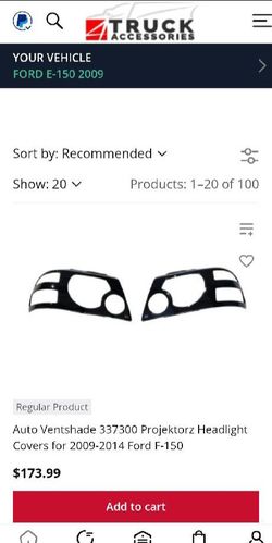 Projektorz Headlight Covers for 2009-2014 Ford F-1
