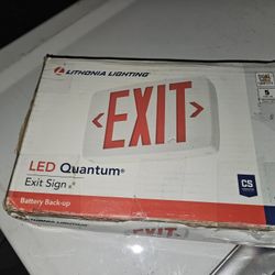Quantum Thermoplastic White Integrated LED Emergency Exit(30.00 Firm)