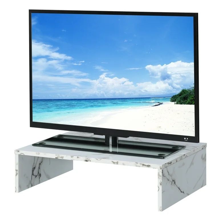 ✨ BRAND NEW TV / Monitor Riser – Faux White Marble ✨