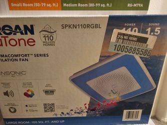New Bathroom Fan with Bluetooth Speaker and Lights