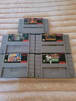 Lot of 5 Super Nintendo SNES Game Cartridges