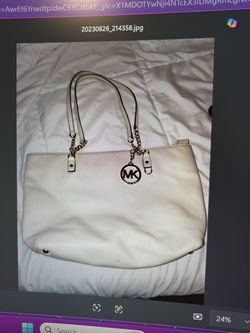 Michael Kors white tote purse