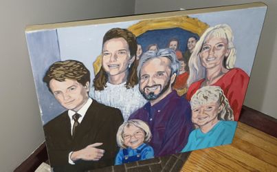 Large T.V. show Family ties painting $50