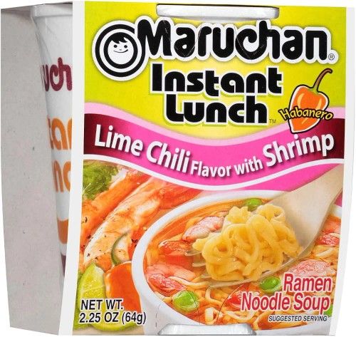 3 Maruchan Instant Lunch Lime Chili Flavor With Shrimp 12 Pack