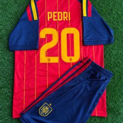 Pedri Spain Jersey Kids Set