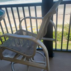 Chairs And Table. Used At Beach Condo On Padio.