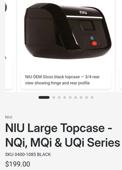 NIU Large Topcase NQi MQi UQi Series Black