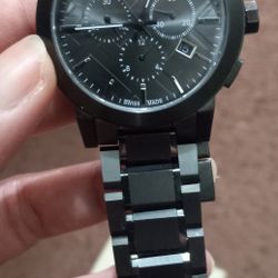 PRE-OWNED MENS SWISS CHRONOGRAPH STEEL 42MM WATCH BU9354