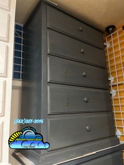 Grey pinewood five drawer dresser cajonera Comoda de Pino Nuevo