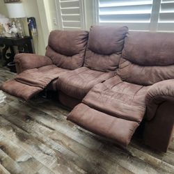 Family Couch 3 Seater With Recliner