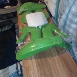 New Plastic Set For Kawasaki Kx80 Klx 110