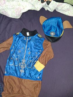 Chase from paw patrol costume size 4-6 $6
