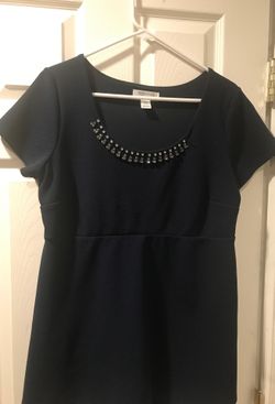 Blue Dressy maternity top