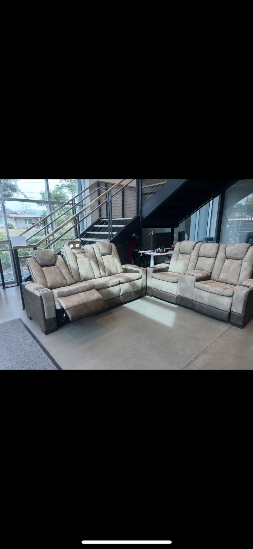 Brand New Power Reclining Super Plush Comfy Sofa Loveseat