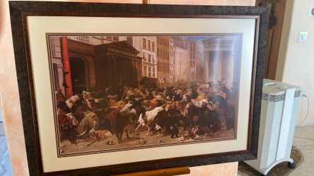 40.5”x29” Very Large Framed Print of "The Bulls and Bears in the Market" by William Holbrook Beard