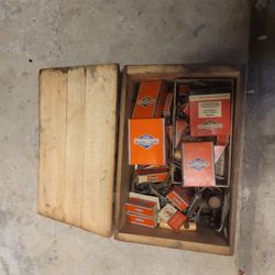 Wooden Box Vintage Briggs & Stratton Parts