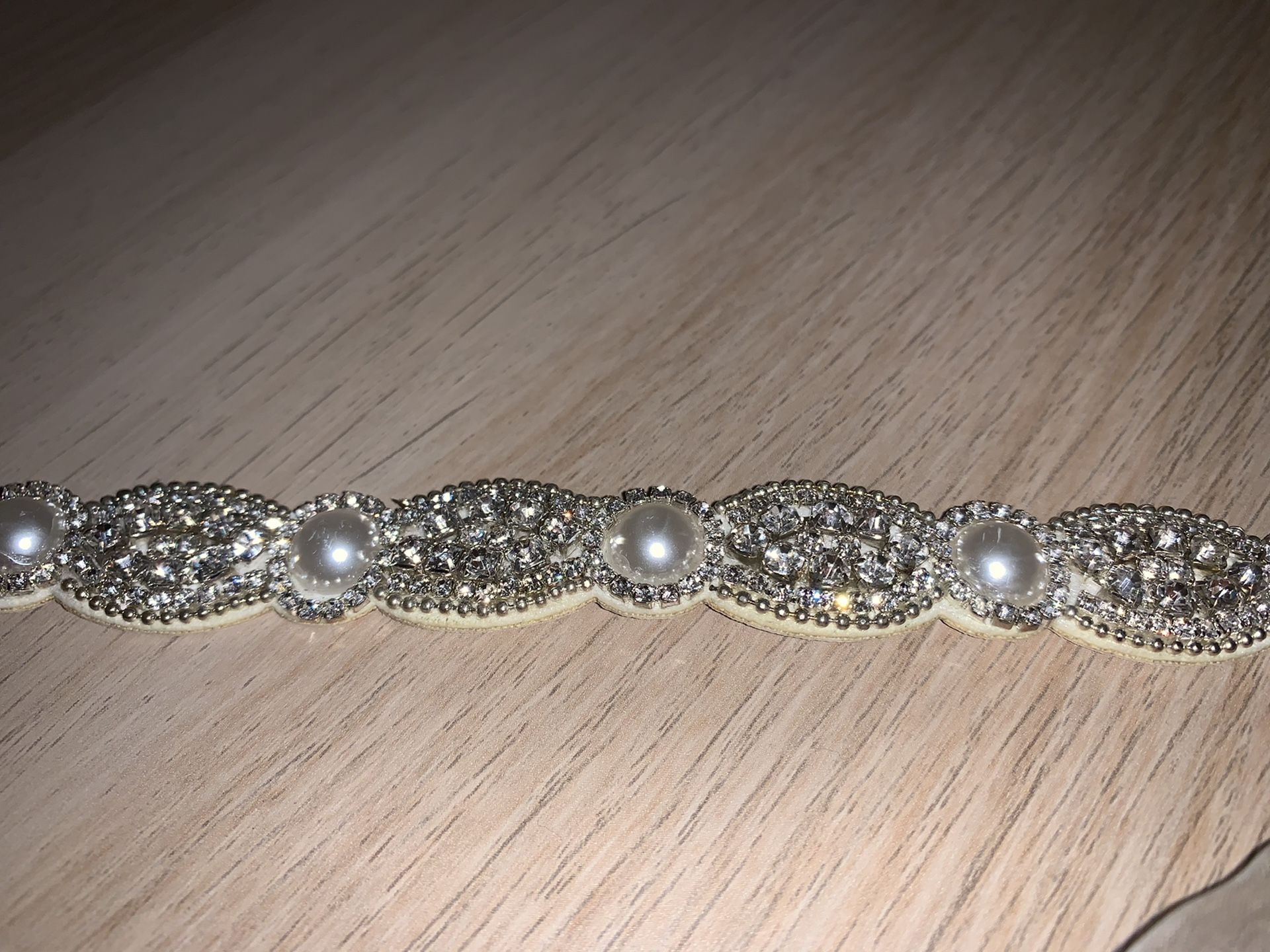 Pearl bridal belt. David’s bridal. Sash. Flower girl