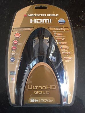 Monster Cable HDMI Gold HD 9ft (new in box)