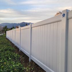 White Vinyl Fence 