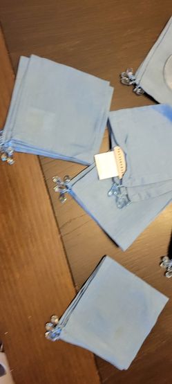 Blue  Linen Napkin With Beads