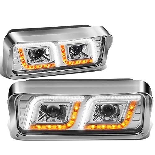 LA Zona Auto Parts 86 to 19 Kenworth Freightliner Peterbilt Western Star Headlights Luces Micas faros Camion Chrome