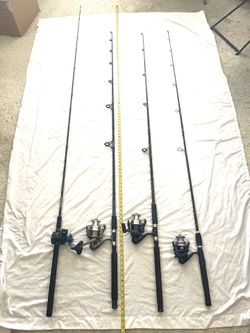 Like new Shakespeare medium, heavy action, fishing rod, and real combos & 8.6ft Daiwa Eagle claw combo