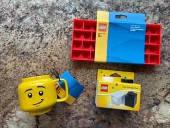 LEGO Mug / Ice Cube Tray / Salt & Pepper Shaker Bundle