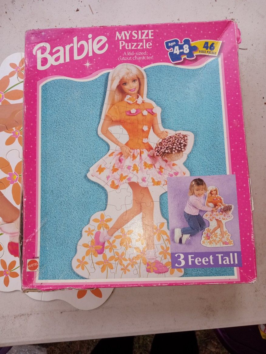 Vintage Barbie 1998 3 Ft Tall Puzzle My Size