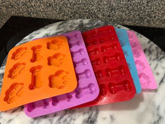 Silicone Dog Bone and Paw Print Molds – Set of 5