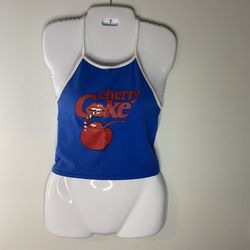 Blue Cherry Coke Halter Top