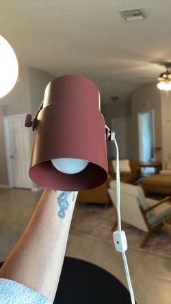 Vintage Burgundy plug in sconce