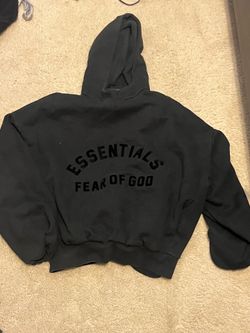 Essentials hoodie jet black